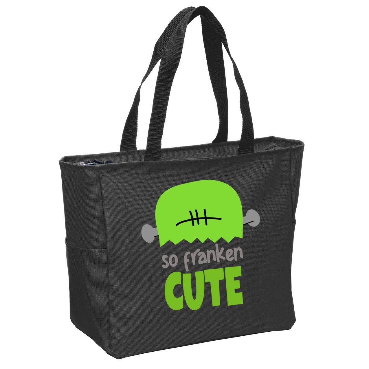 So Franken Cute Frankenstein Halloween Zip Tote Bag