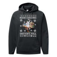 Shitters Full Christmas Ugly Christmas Vacation Performance Fleece Hoodie