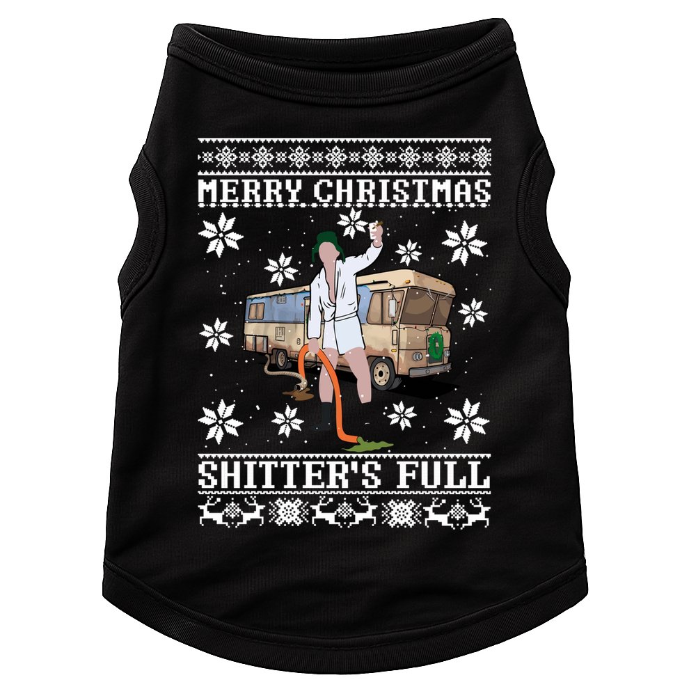 Shitters Full Christmas Ugly Christmas Vacation Doggie Tank