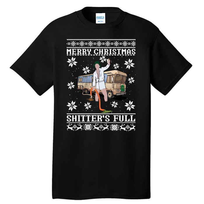 Shitters Full Christmas Ugly Christmas Vacation Tall T-Shirt