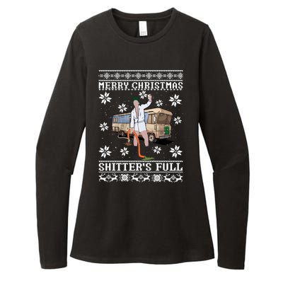 Shitters Full Christmas Ugly Christmas Vacation Womens CVC Long Sleeve Shirt