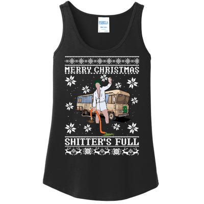 Shitters Full Christmas Ugly Christmas Vacation Ladies Essential Tank