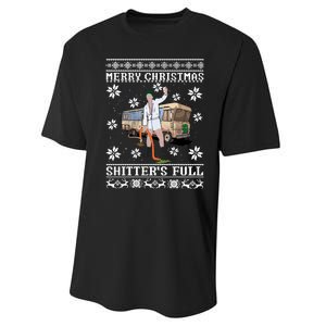 Shitters Full Christmas Ugly Christmas Vacation Performance Sprint T-Shirt