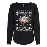 Shitters Full Christmas Ugly Christmas Vacation Womens California Wash Sweatshirt