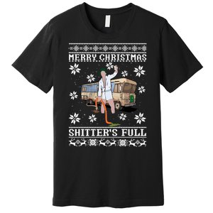 Shitters Full Christmas Ugly Christmas Vacation Premium T-Shirt