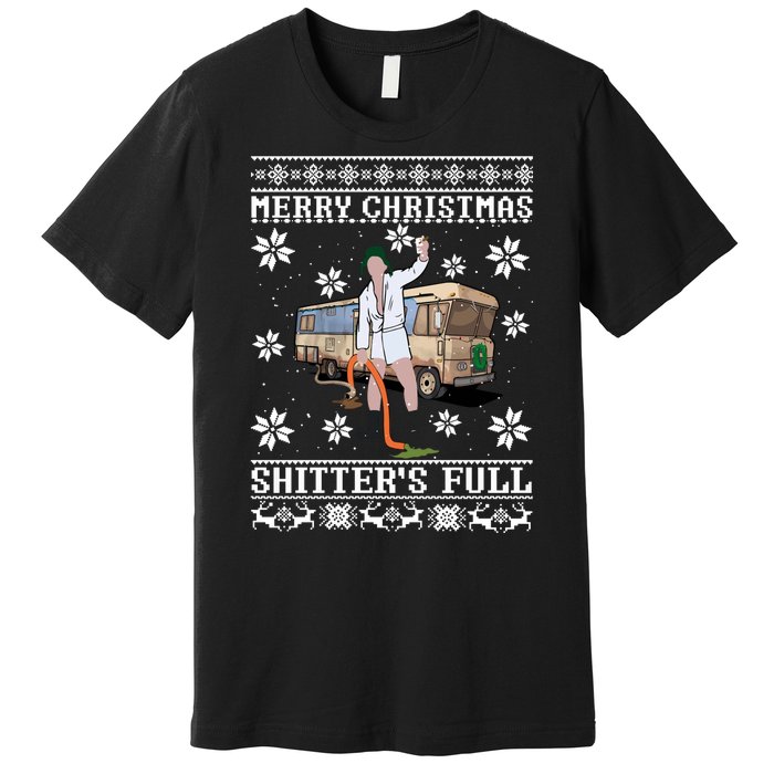 Shitters Full Christmas Ugly Christmas Vacation Premium T-Shirt