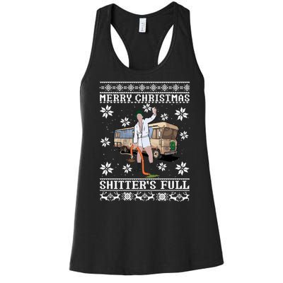 Shitters Full Christmas Ugly Christmas Vacation Women's Racerback Tank