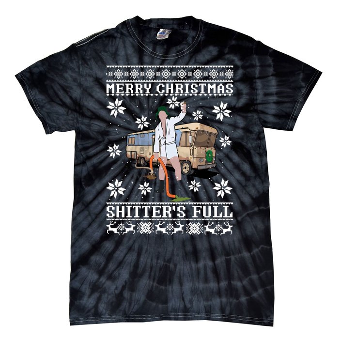 Shitters Full Christmas Ugly Christmas Vacation Tie-Dye T-Shirt