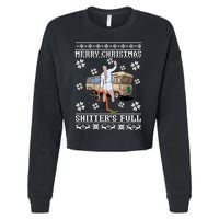 Shitters Full Christmas Ugly Christmas Vacation Cropped Pullover Crew