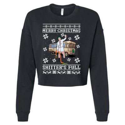 Shitters Full Christmas Ugly Christmas Vacation Cropped Pullover Crew