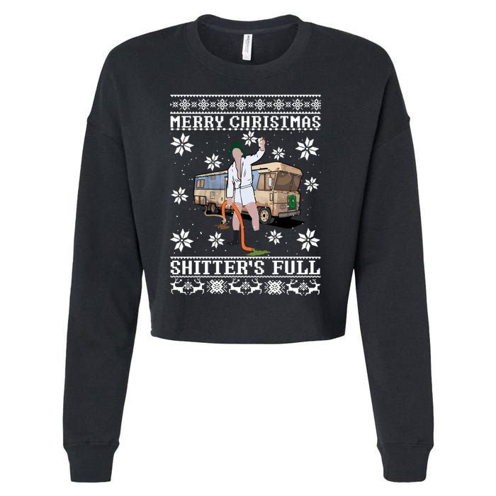 Shitters Full Christmas Ugly Christmas Vacation Cropped Pullover Crew