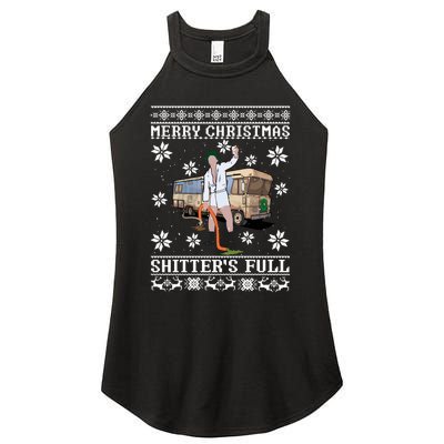 Shitters Full Christmas Ugly Christmas Vacation Women's Perfect Tri Rocker Tank