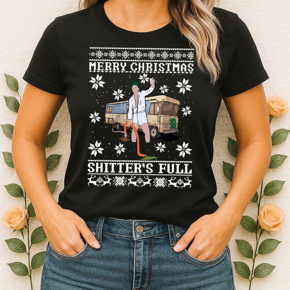 Shitters Full Christmas Ugly Christmas Vacation Womens T-Shirt