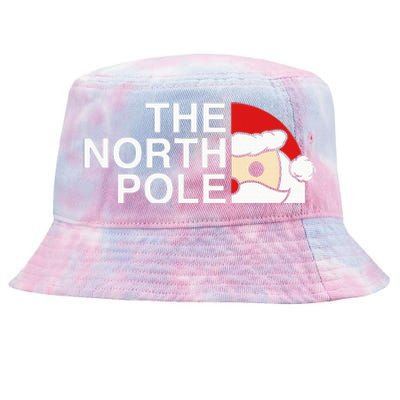 Santa Face Christmas Parody The North Pole Tie-Dyed Bucket Hat