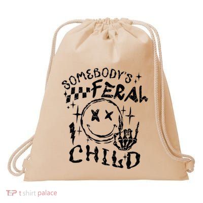 SomebodyS Feral Child Drawstring Bag