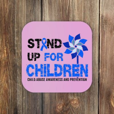 Standup For Children Child Abuse Prevention Awareness Month Gift Coaster