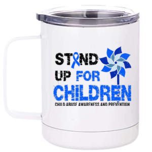 Standup For Children Child Abuse Prevention Awareness Month Gift 12 oz Stainless Steel Tumbler Cup