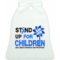 Standup For Children Child Abuse Prevention Awareness Month Gift Ceramic Bell Ornament