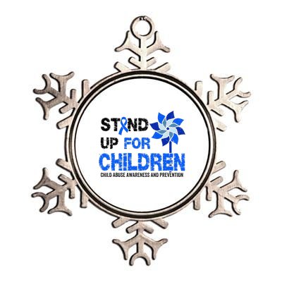 Standup For Children Child Abuse Prevention Awareness Month Gift Metallic Star Ornament