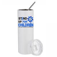 Standup For Children Child Abuse Prevention Awareness Month Gift Stainless Steel Tumbler