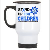 Standup For Children Child Abuse Prevention Awareness Month Gift Stainless Steel Travel Mug