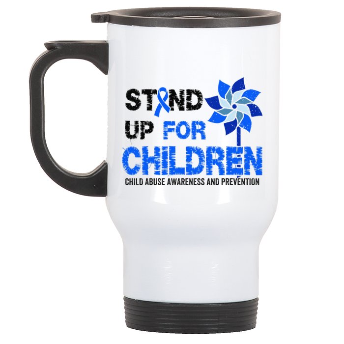 Standup For Children Child Abuse Prevention Awareness Month Gift Stainless Steel Travel Mug