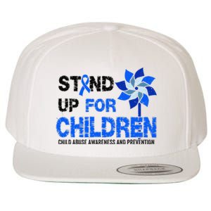 Standup For Children Child Abuse Prevention Awareness Month Gift Wool Snapback Cap