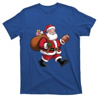 Santa Football Christmas Santa Claus Football Player Xmas Funny Gift T-Shirt