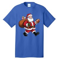 Santa Football Christmas Santa Claus Football Player Xmas Funny Gift Tall T-Shirt