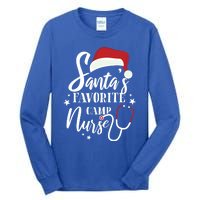 Santa Favorite Camp Nurse Outfit Funny Cute Xmas Gift Tall Long Sleeve T-Shirt