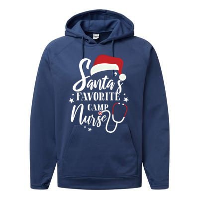 Santa Favorite Camp Nurse Outfit Funny Cute Xmas Gift Performance Fleece Hoodie