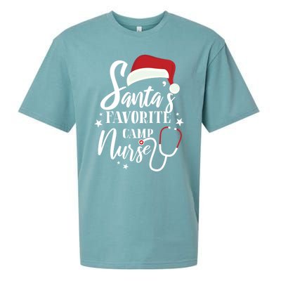 Santa Favorite Camp Nurse Outfit Funny Cute Xmas Gift Sueded Cloud Jersey T-Shirt