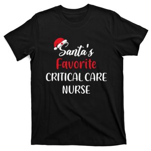 Santas Favorite Critical Care Nurse Christmas Funny T-Shirt