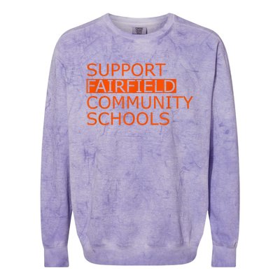 Support Fairfield Community Schools Colorblast Crewneck Sweatshirt