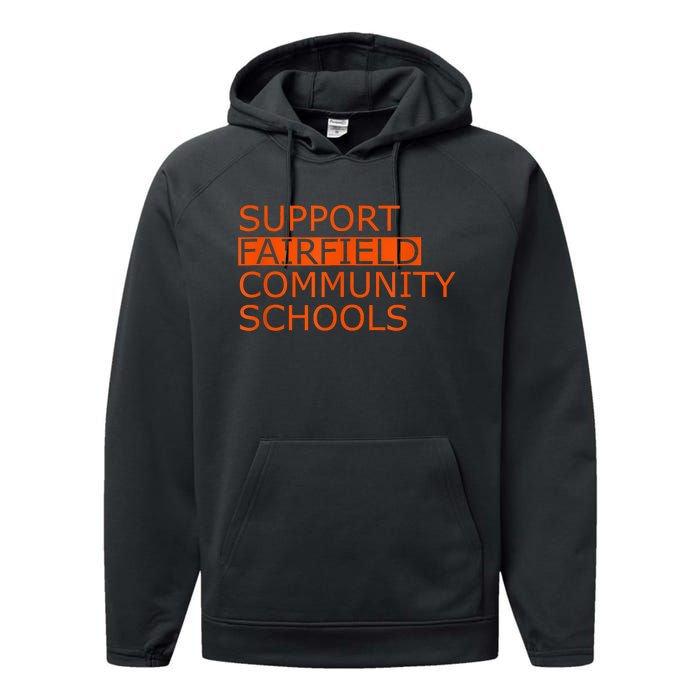 Support Fairfield Community Schools Performance Fleece Hoodie