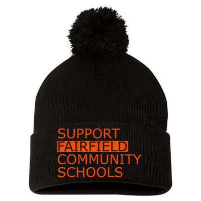 Support Fairfield Community Schools Pom Pom 12in Knit Beanie