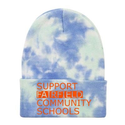 Support Fairfield Community Schools Tie Dye 12in Knit Beanie