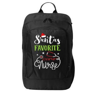 Santa Favorite Camp Nurse Xmas Light Hat Rn Christmas Great Gift City Backpack