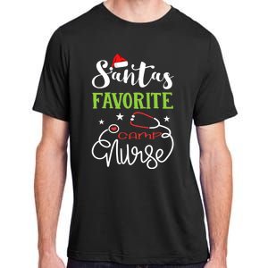 Santa Favorite Camp Nurse Xmas Light Hat Rn Christmas Great Gift Adult ChromaSoft Performance T-Shirt