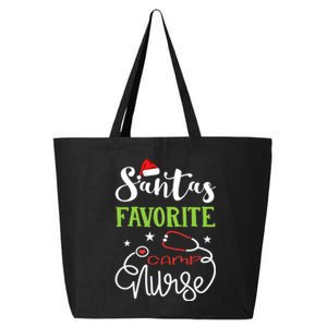 Santa Favorite Camp Nurse Xmas Light Hat Rn Christmas Great Gift 25L Jumbo Tote