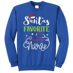 Santa Favorite Camp Nurse Xmas Light Hat Rn Christmas Great Gift Sweatshirt