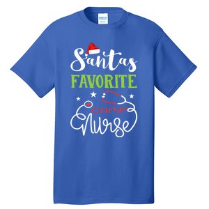 Santa Favorite Camp Nurse Xmas Light Hat Rn Christmas Great Gift Tall T-Shirt