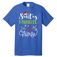 Santa Favorite Camp Nurse Xmas Light Hat Rn Christmas Great Gift Tall T-Shirt