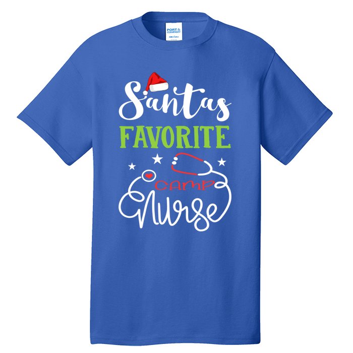 Santa Favorite Camp Nurse Xmas Light Hat Rn Christmas Great Gift Tall T-Shirt