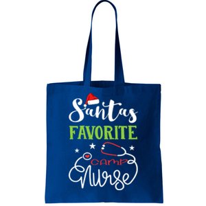 Santa Favorite Camp Nurse Xmas Light Hat Rn Christmas Great Gift Tote Bag