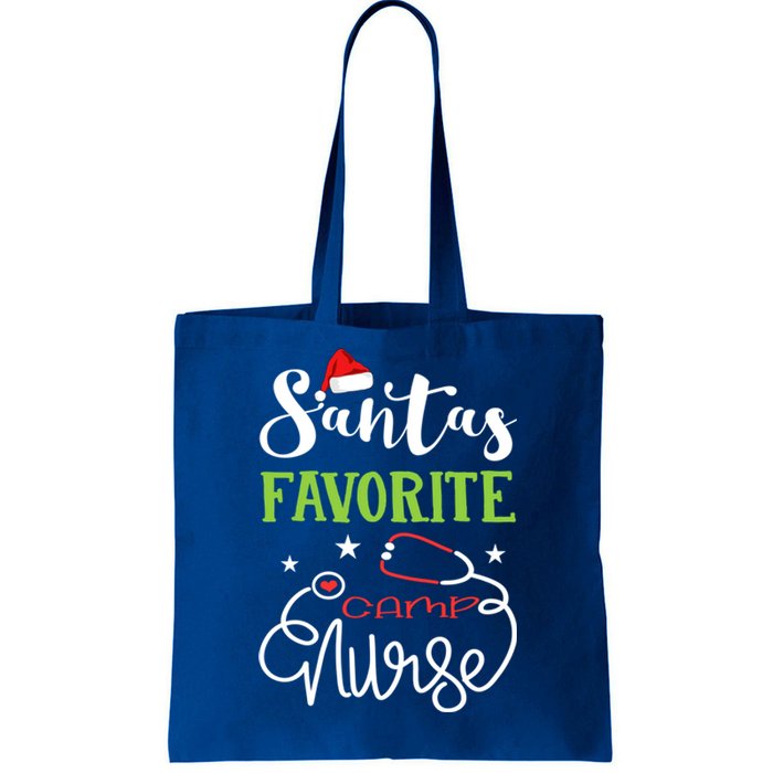 Santa Favorite Camp Nurse Xmas Light Hat Rn Christmas Great Gift Tote Bag