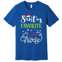 Santa Favorite Camp Nurse Xmas Light Hat Rn Christmas Great Gift Premium T-Shirt