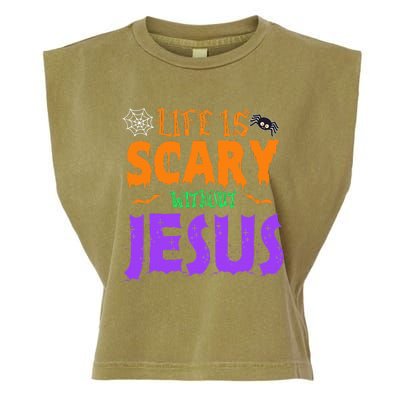 Scary Fall Christian Halloween Decorations Garment-Dyed Women's Muscle Tee