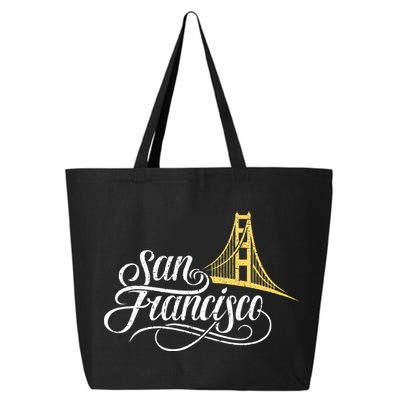 San Francisco California Golden Gate Bridge Vintage 25L Jumbo Tote