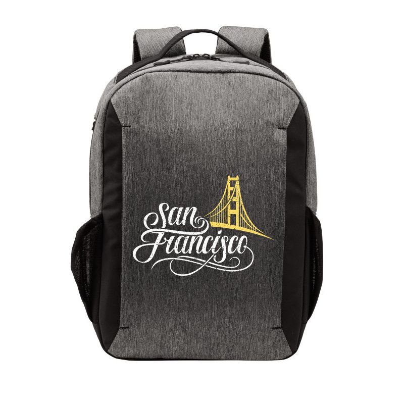 San Francisco California Golden Gate Bridge Vintage Vector Backpack